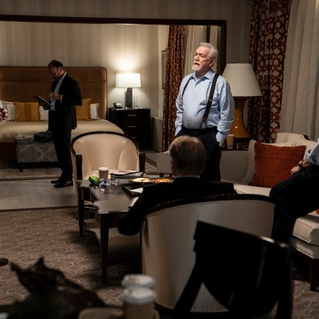 Matthew Macfadyen, Brian Cox and Peter Friedman in season 3 of Succession.