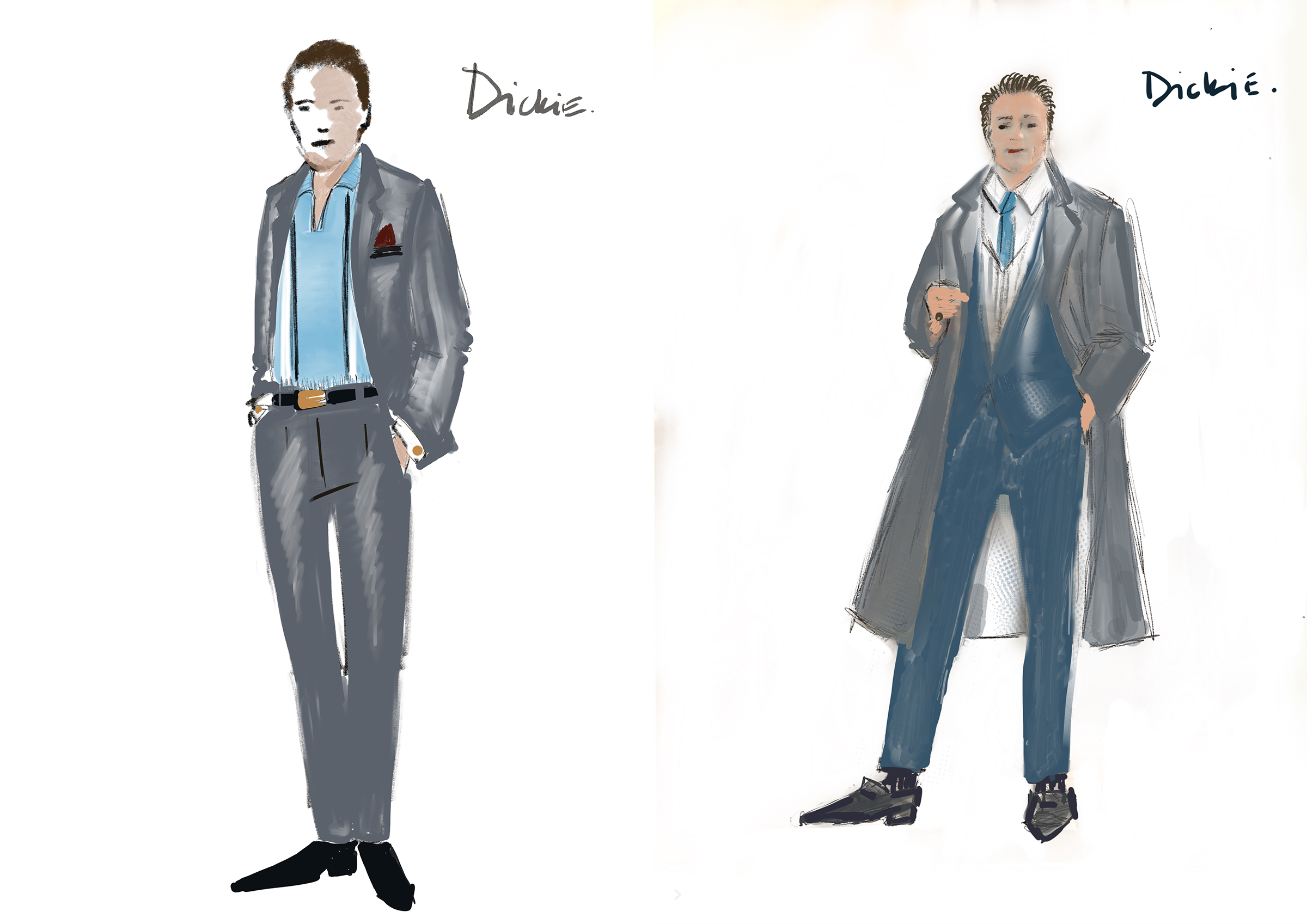 Sketches of Dickie Moltisanti