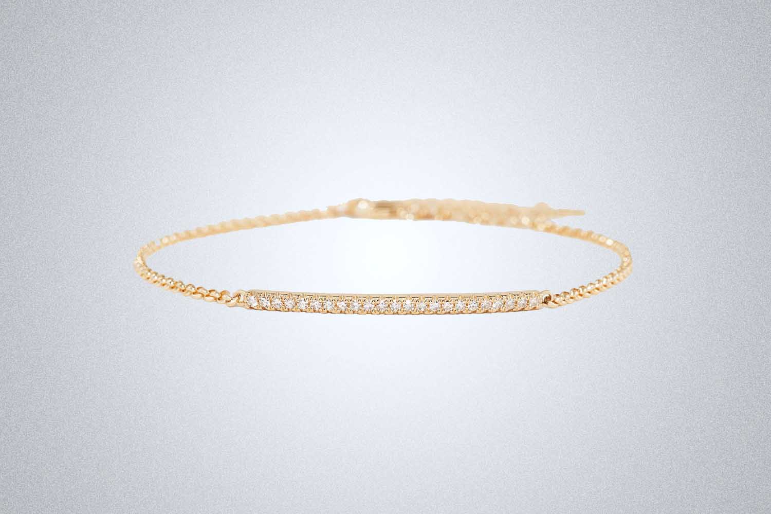 Mejuri Pavé Diamond Bar Bracelet