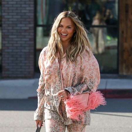 Chrissy Teigen is seen on November 03, 2021 in Los Angeles, California.