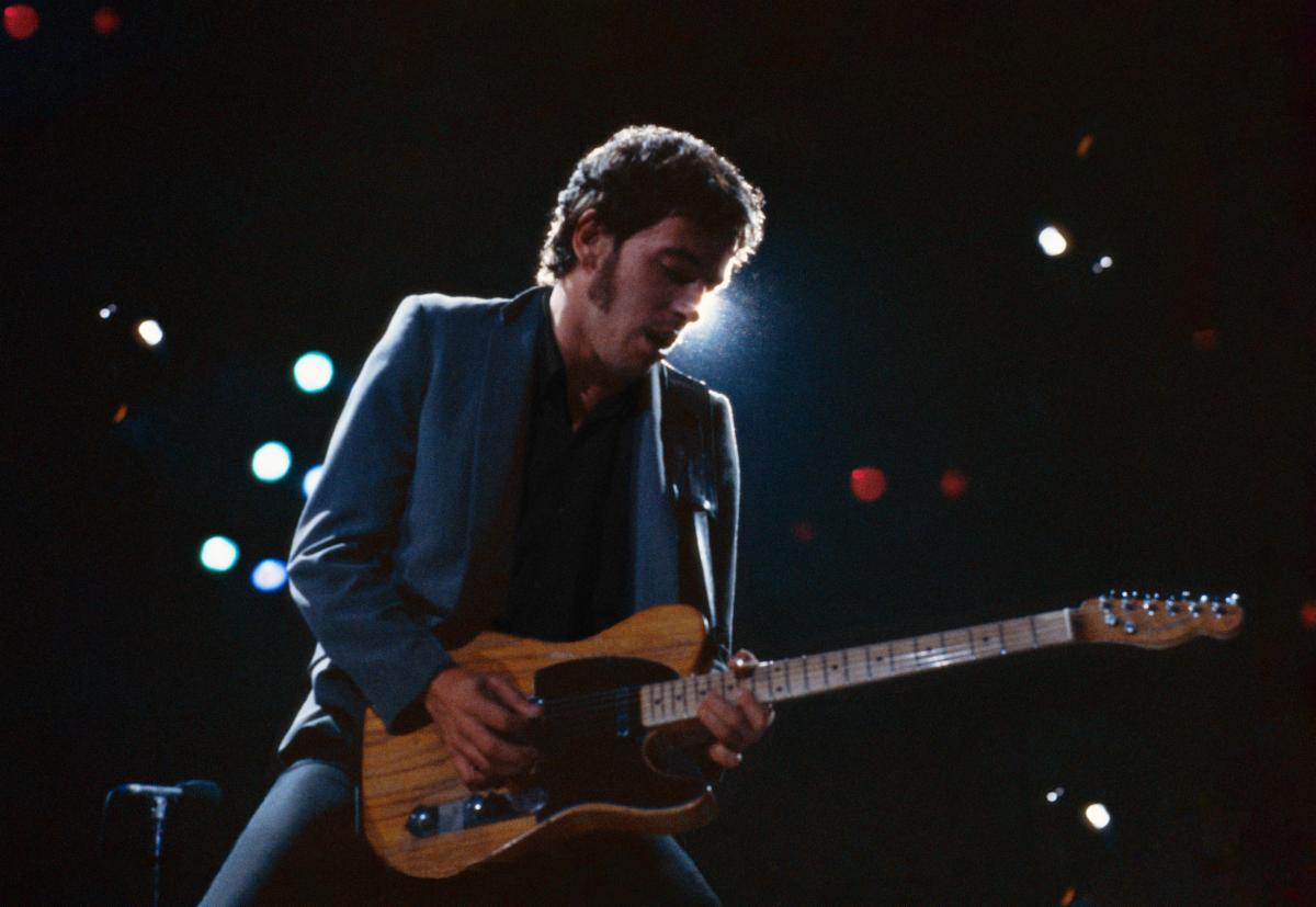 Bruce Springsteen performs during his 1979 "No Nukes" concert.