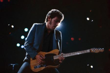 Bruce Springsteen performs during his 1979 "No Nukes" concert.