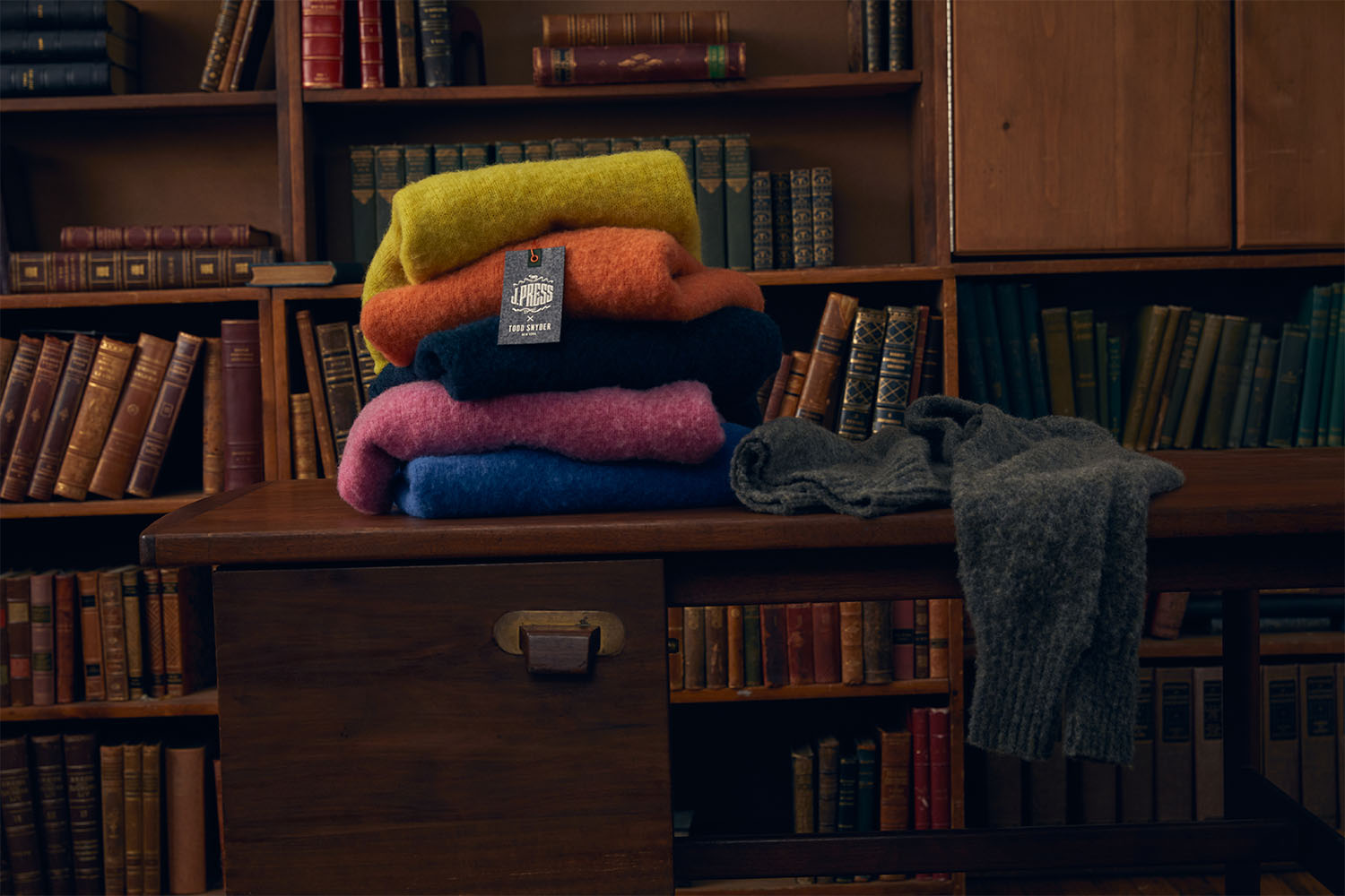 a stack of shaggy dog sweaters