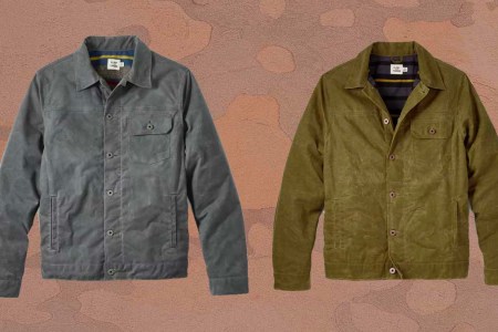 Flint and Tinder's Waxed Trucker Jackets in wool and flannel