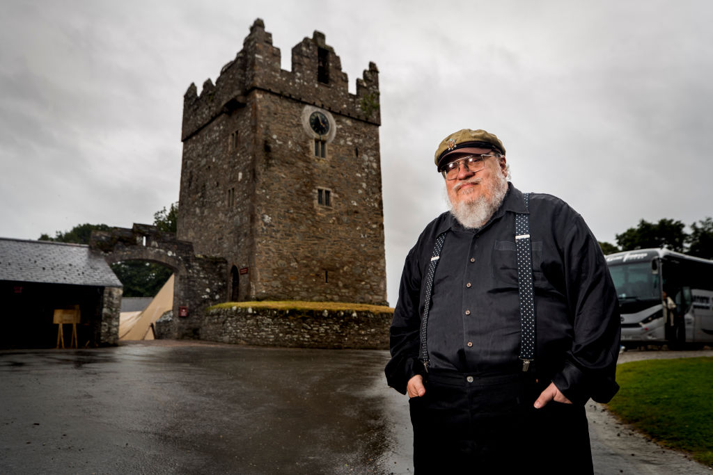 George R.R. Martin, author of the book series "A Song of Ice and Fire" on which "Game of Thrones" is based, at Caste Ward