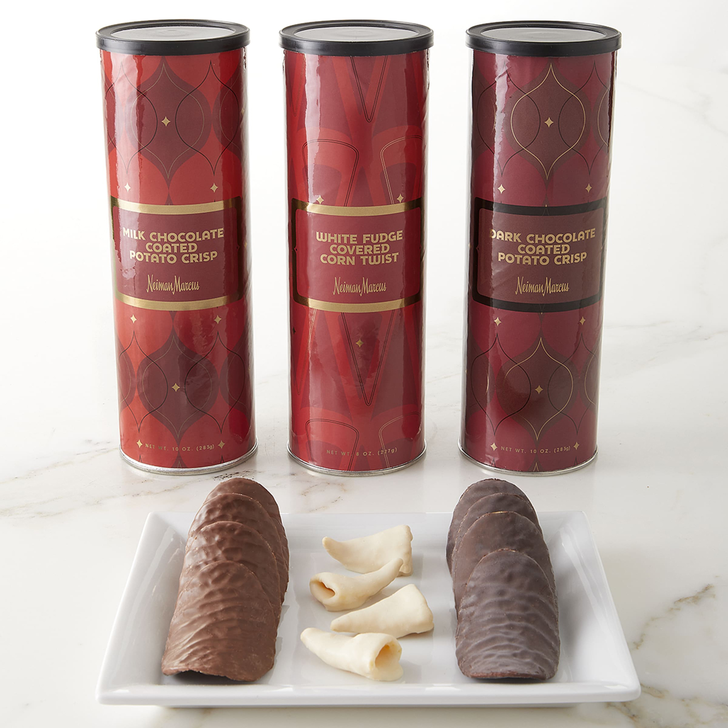 Neiman Marcus Chocolate-Coated Corn Twists & Potato Crisps