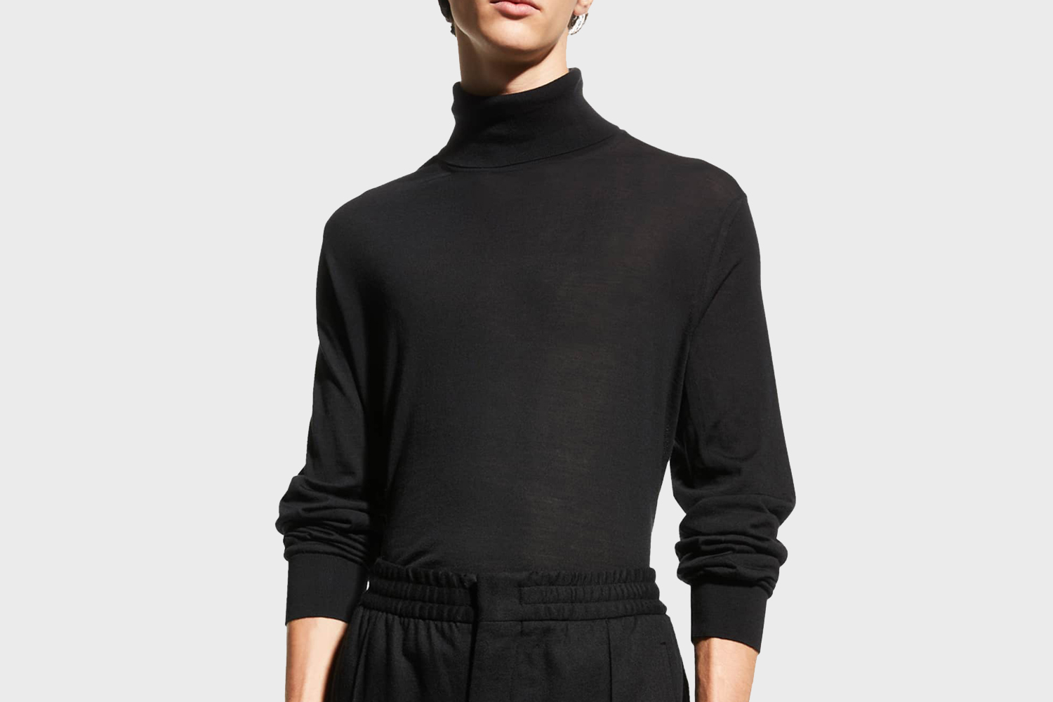 ERMENEGILDO ZEGNA Men's Solid Wool Turtleneck Sweater