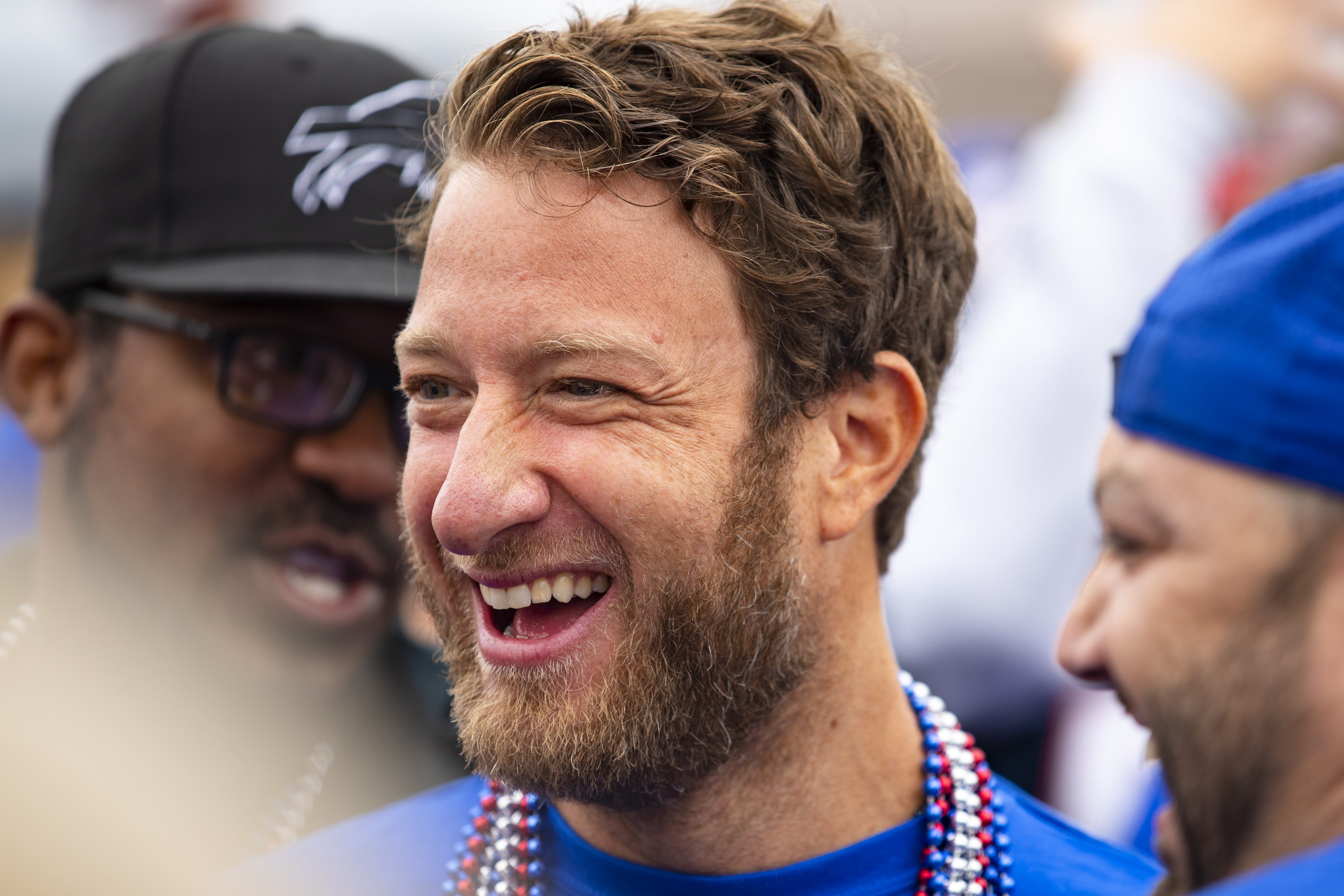 Barstool Sports founder Dave Portnoy attends a Buffalo Bills tailgate