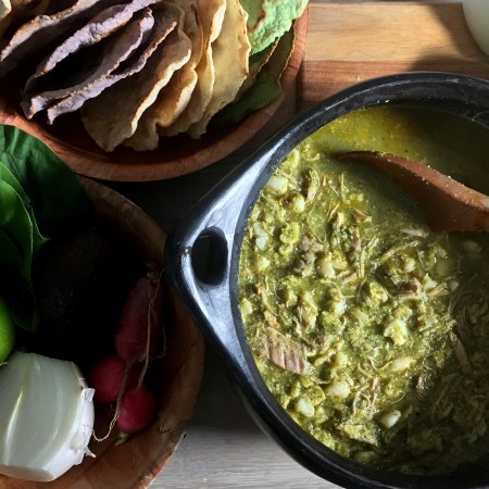 Hugo Ortega's turkey pozole verde