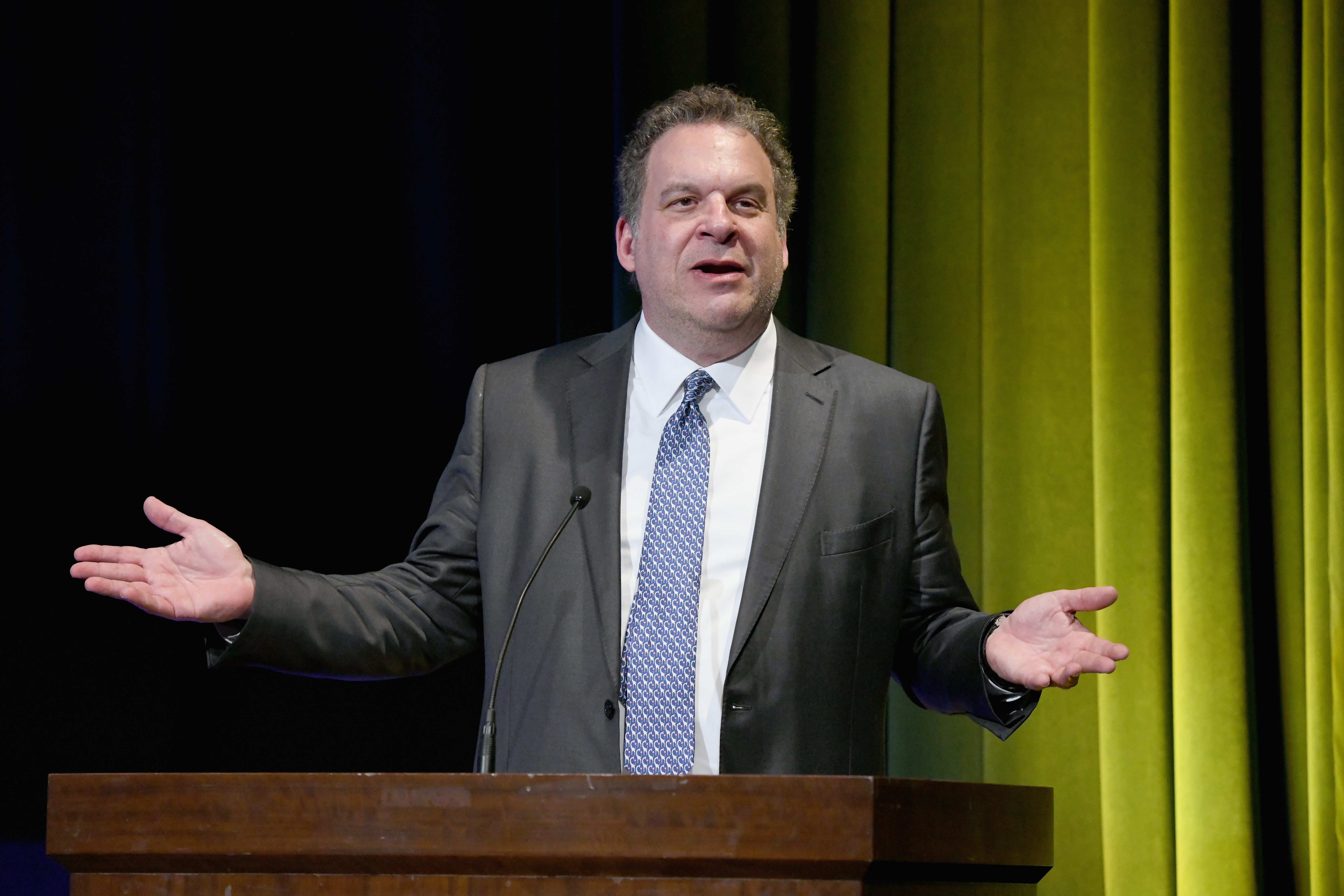 Host Jeff Garlin speaks onstage at the Barbara Berlanti Heroes Gala Benefitting FCancer at Warner Bros. Studios on October 13, 2018 in Burbank, California.