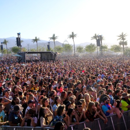 A view of the crowd during 2018 Coachella Valley Music And Arts Festival Weekend 1 at the Empire Polo Field on April 14, 2018 in Indio, California.