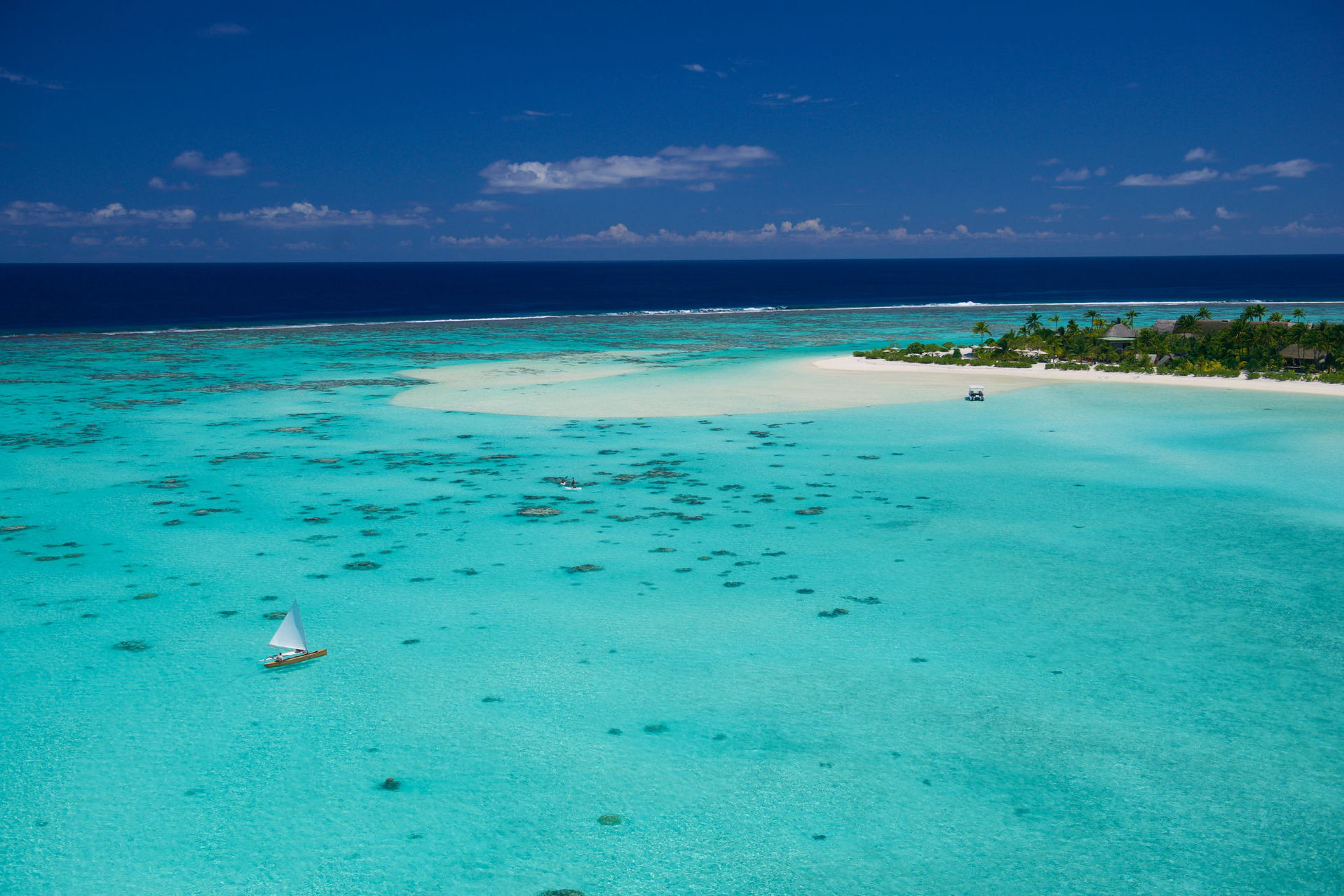 A bird's-eye view of the Brando in French Polynesia