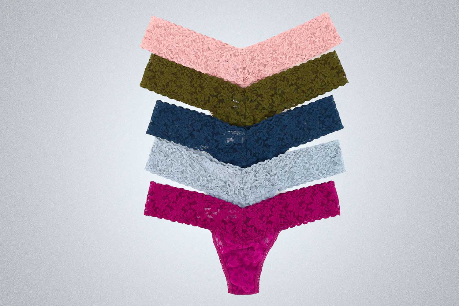 Hanky Panky 5-Pack Low Rise Lace Thongs