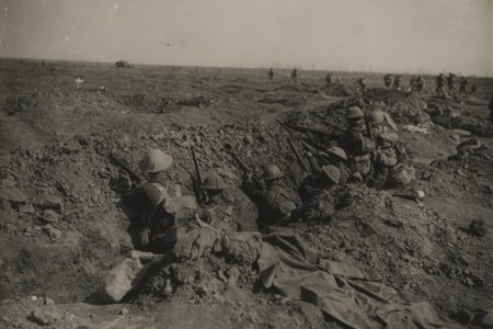 British soldiers in a trench at the Battle of the Somme in September 1916. “Lord of the Rings” author J.R.R. Tolkien fought in the battle but eventually contracted trench fever.