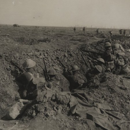 British soldiers in a trench at the Battle of the Somme in September 1916. “Lord of the Rings” author J.R.R. Tolkien fought in the battle but eventually contracted trench fever.