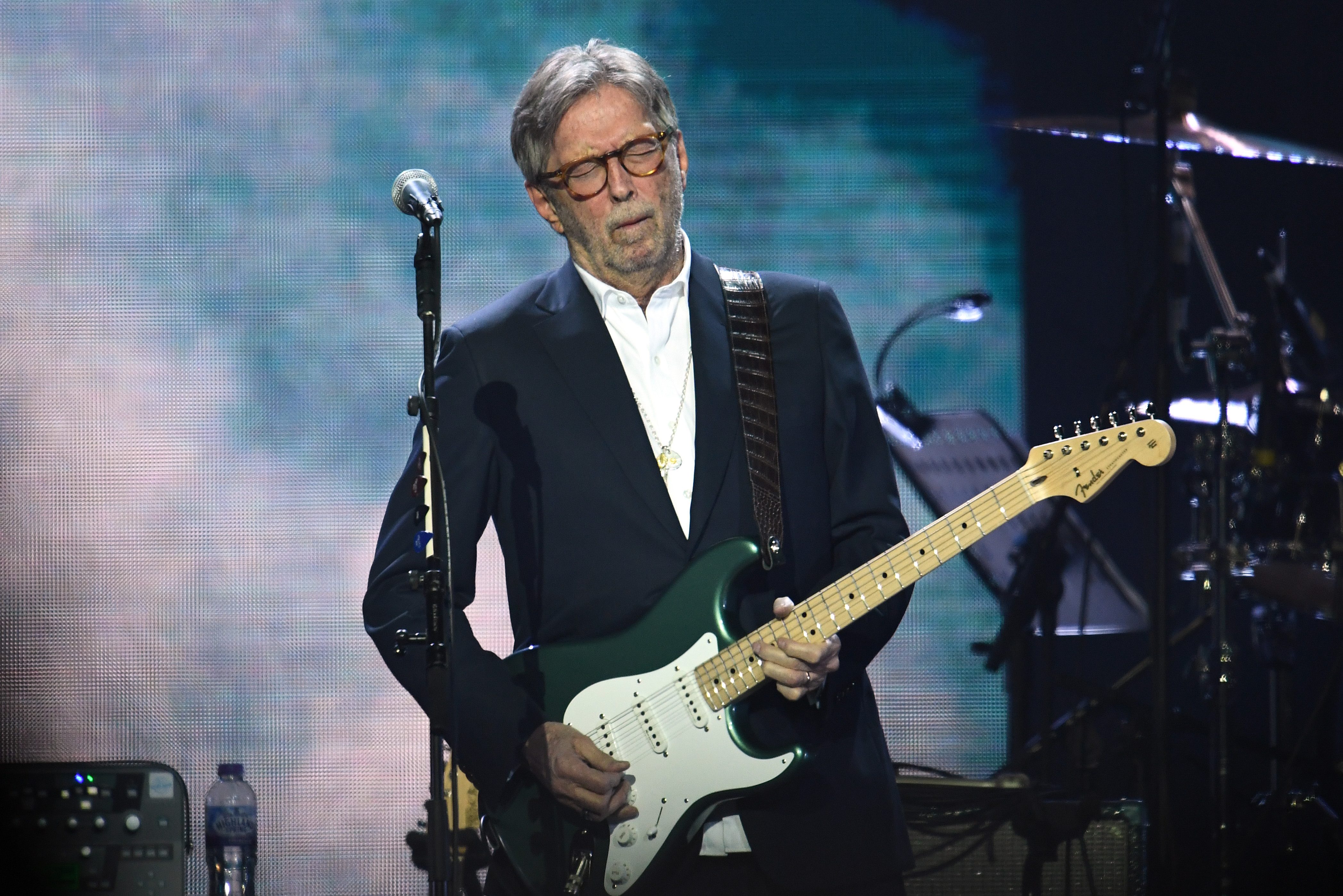 Eric Clapton performs on stage during Music For The Marsden 2020 at The O2 Arena on March 03, 2020 in London, England. The musician believe people who get vaccinated are under a type of hypnosis.