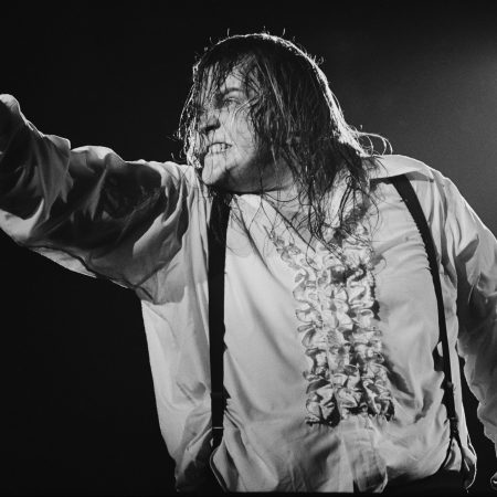 Meat Loaf performing on stage during the Bat Out Of Hell Tour, USA, September 1978. Meat Loaf, born Marvin Lee Aday, died on January 20, 2022 at the age of 74.