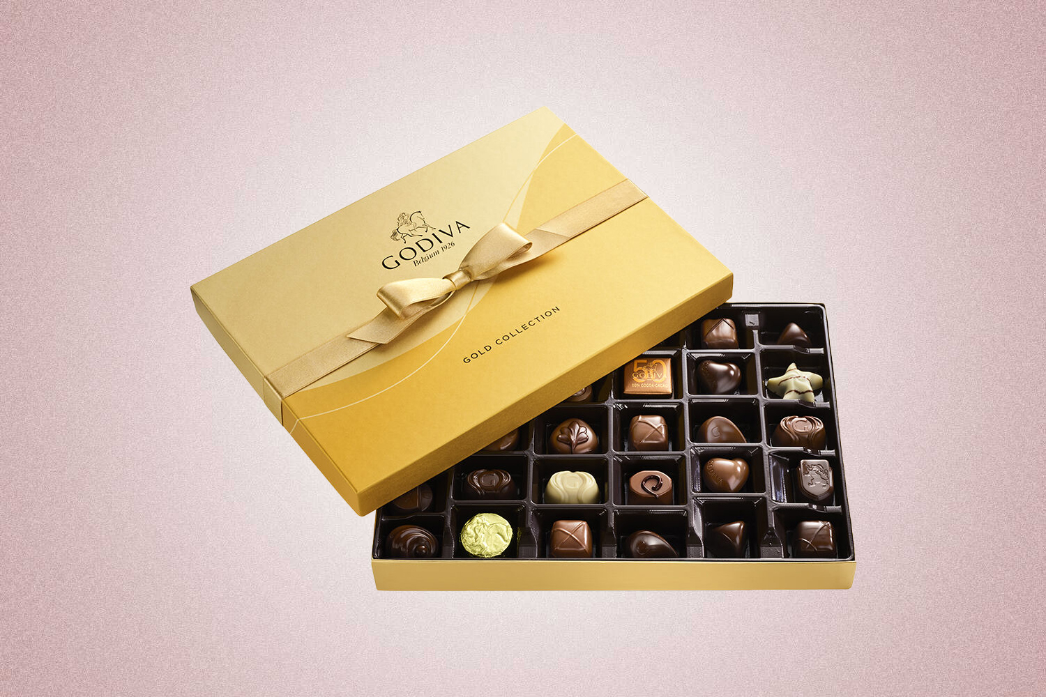 The Godiva Gold Gift Box is a classic assortment of chocolate that's perfect for Valentine's Day in 2022