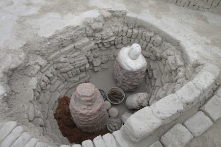 Ceremonial pit at Huaca Pucllana