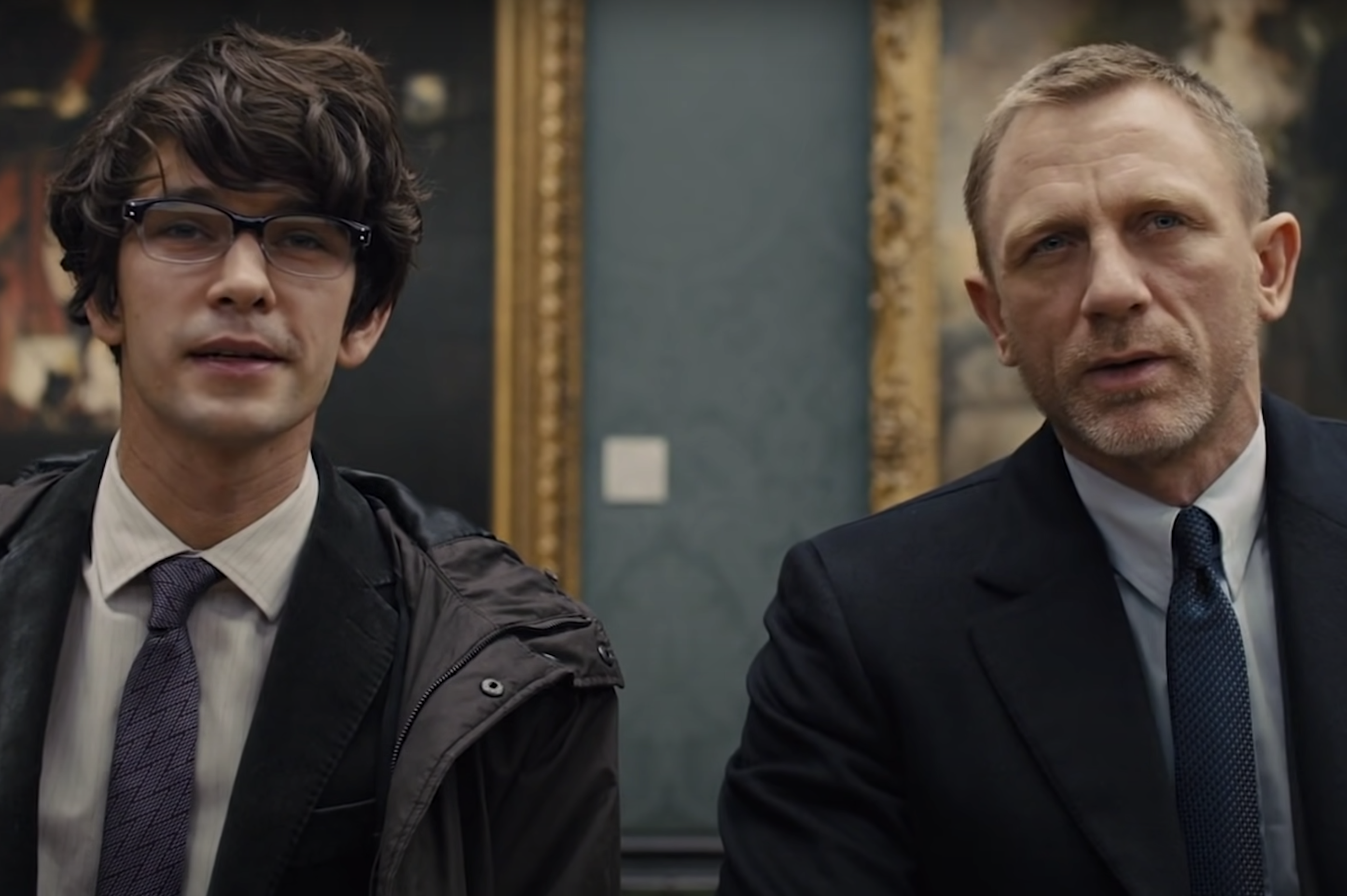 Ben Whishaw and Daniel Craig in "Skyfall." In a new interview, Whishaw, who plays Q, said the way his gay identity was addressed in "No Time to Die" was "unsatisfying."