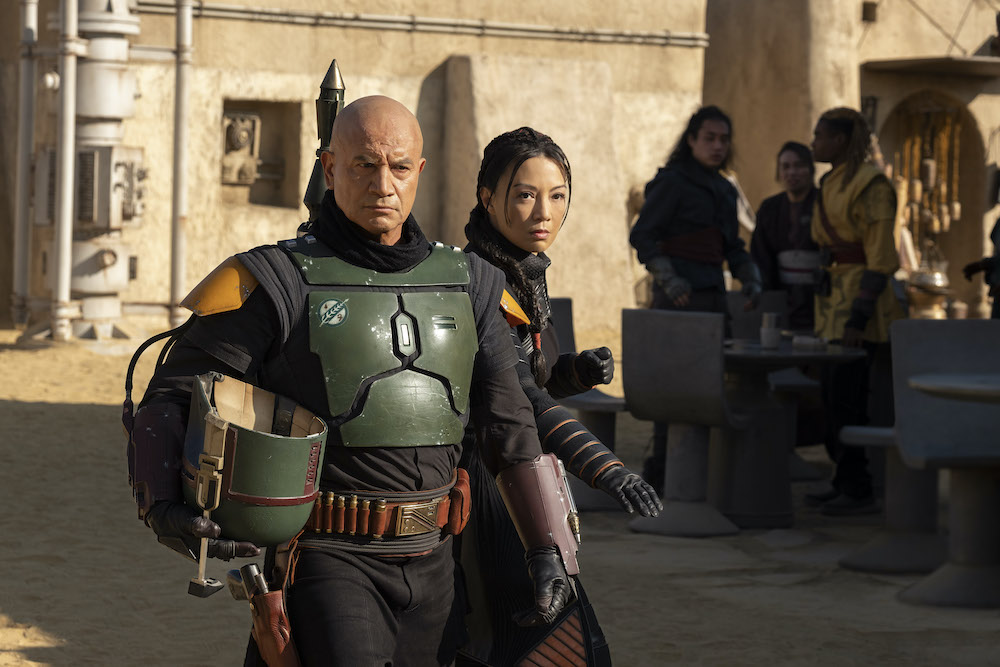 Boba Fett (Temura Morrison) and Fennec Shand (Ming-Na Wen) in "The Book of Boba Fett."