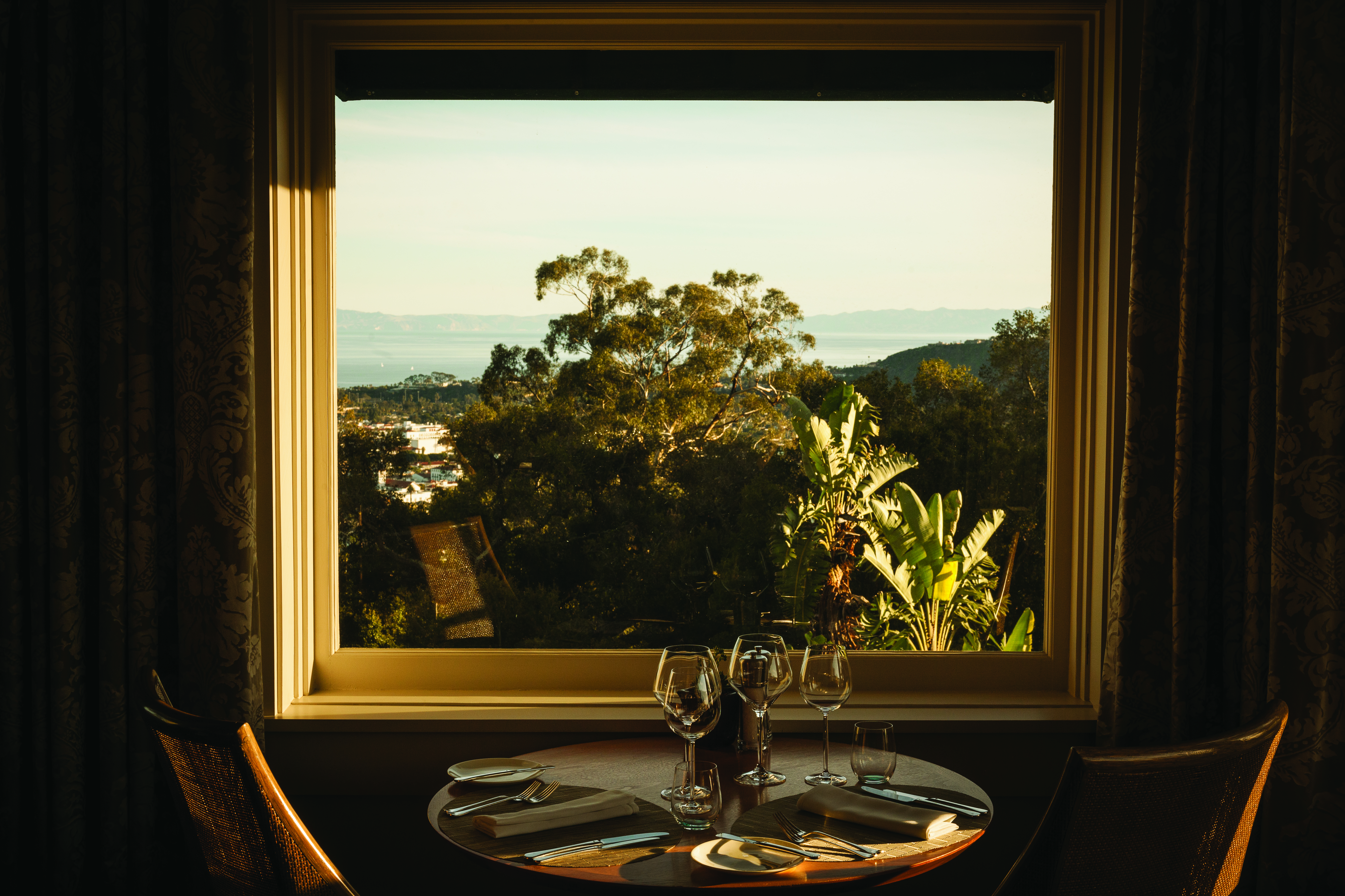 The view from the dining room at El Encanto