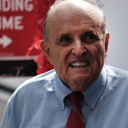 Former New York City Mayor Rudy Giuliani makes an appearance in support of fellow Republican Curtis Sliwa on June 21, 2021 in New York City. Deadline reported that Giuliani is a contestant on the upcoming seventh season of "The Masked Singer."