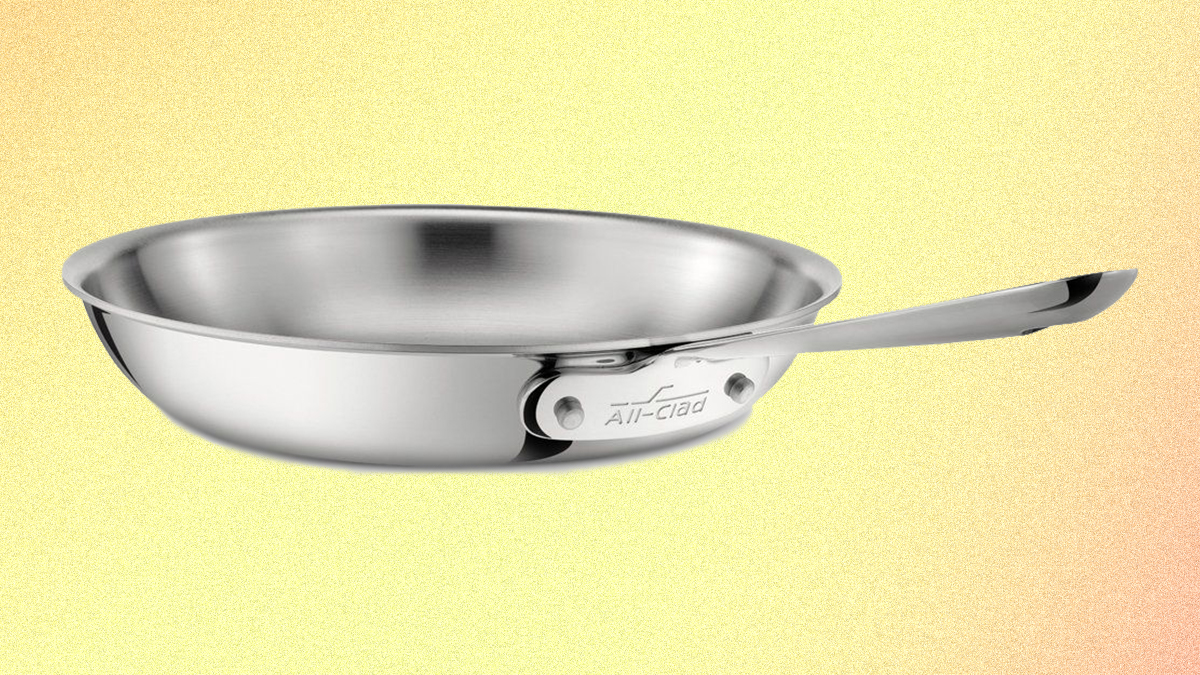 A 10-inch D3 stainless steel fry pan from All-Clad. It's currently on sale at Home & Cook's factory seconds sale.