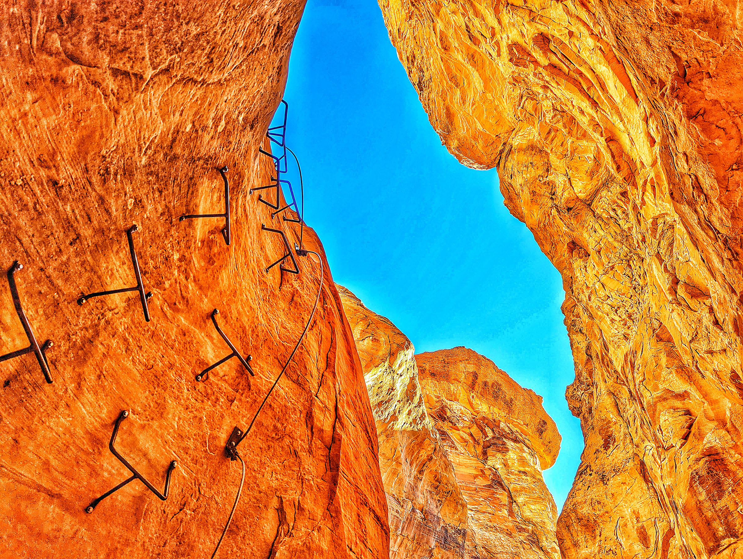 The on-site via ferrata at Amangiri is a truly unique one-of-a-kind hotel amenity