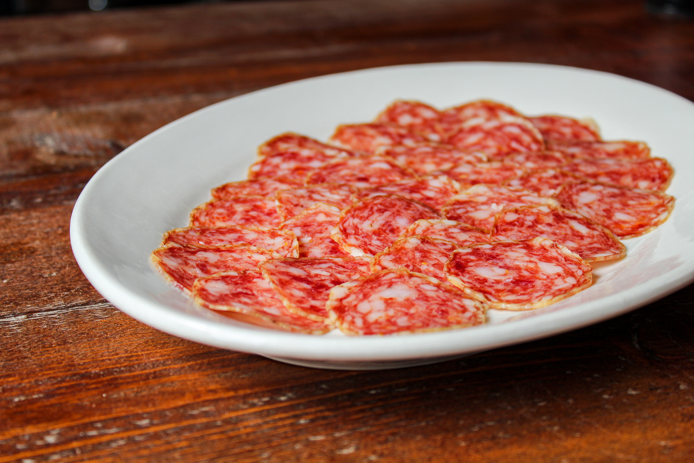 A plate of sopressata at Lardon