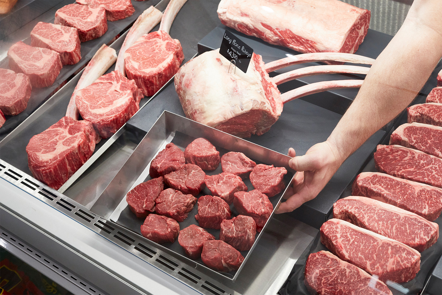 A selection of Wagyu cuts from the R-C Ranch butcher shop in Texas