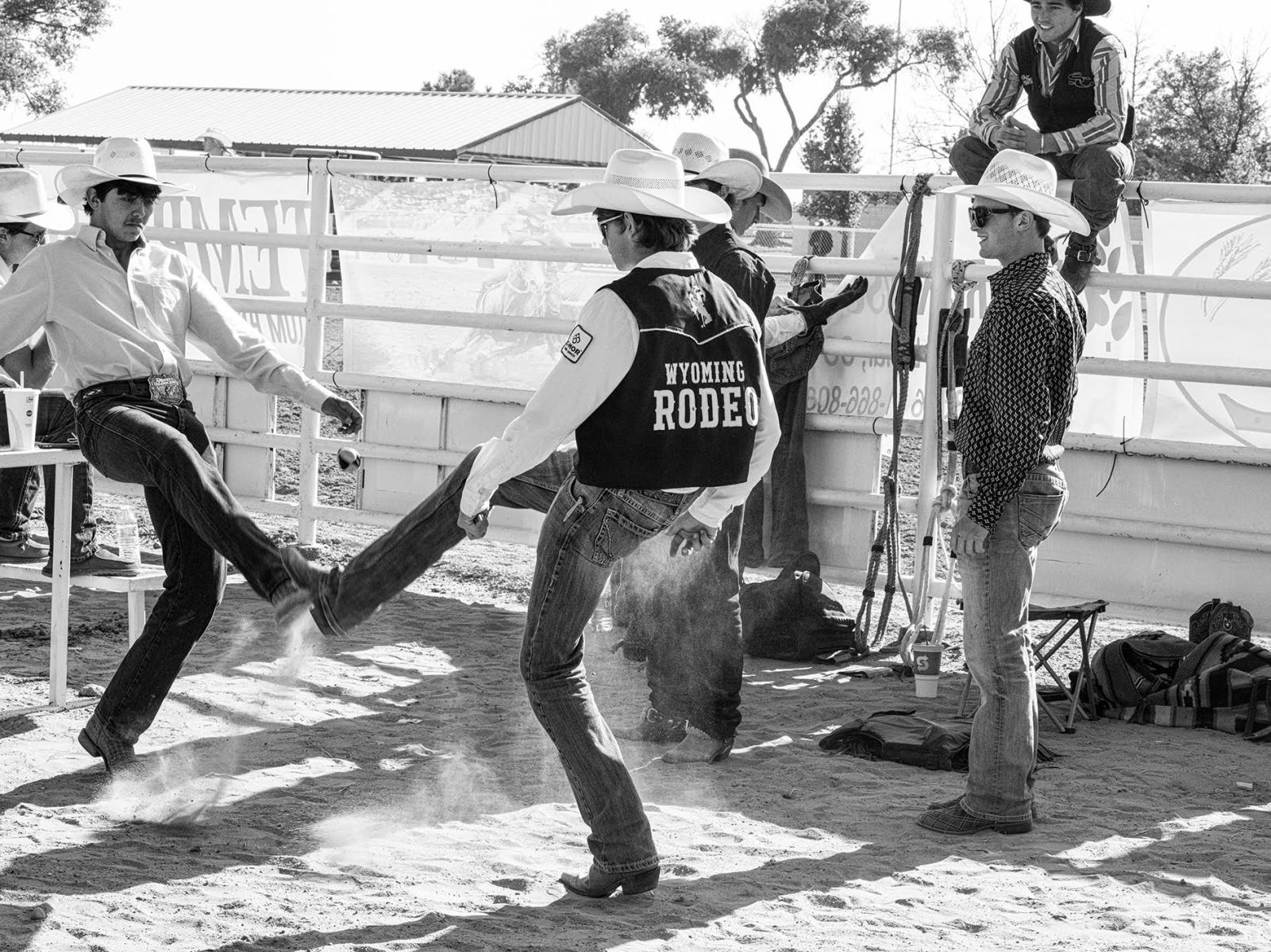 “This is a simple picture, but it's fun. It's a bunch of guys who are at a college rodeo,” Krantz says. “Just like with lacrosse or football, you compete against other colleges and universities at rodeos. I don't even know what this game is called, but these guys were tossing and playing around with that ball for an hour while others were competing. There were no phones. Everyone was just having fun and looking up and interacting and talking and laughing. This wasn't like the northeast where everyone is on their phones all the time. These young men were just having fun with a silly little ball. I thought that was pretty cool.”