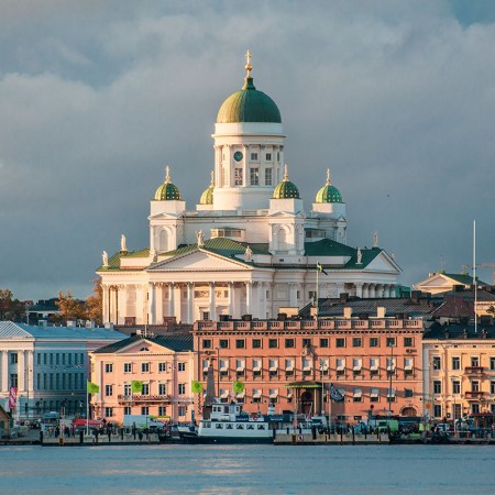 A view of Helsinki from the harbor.