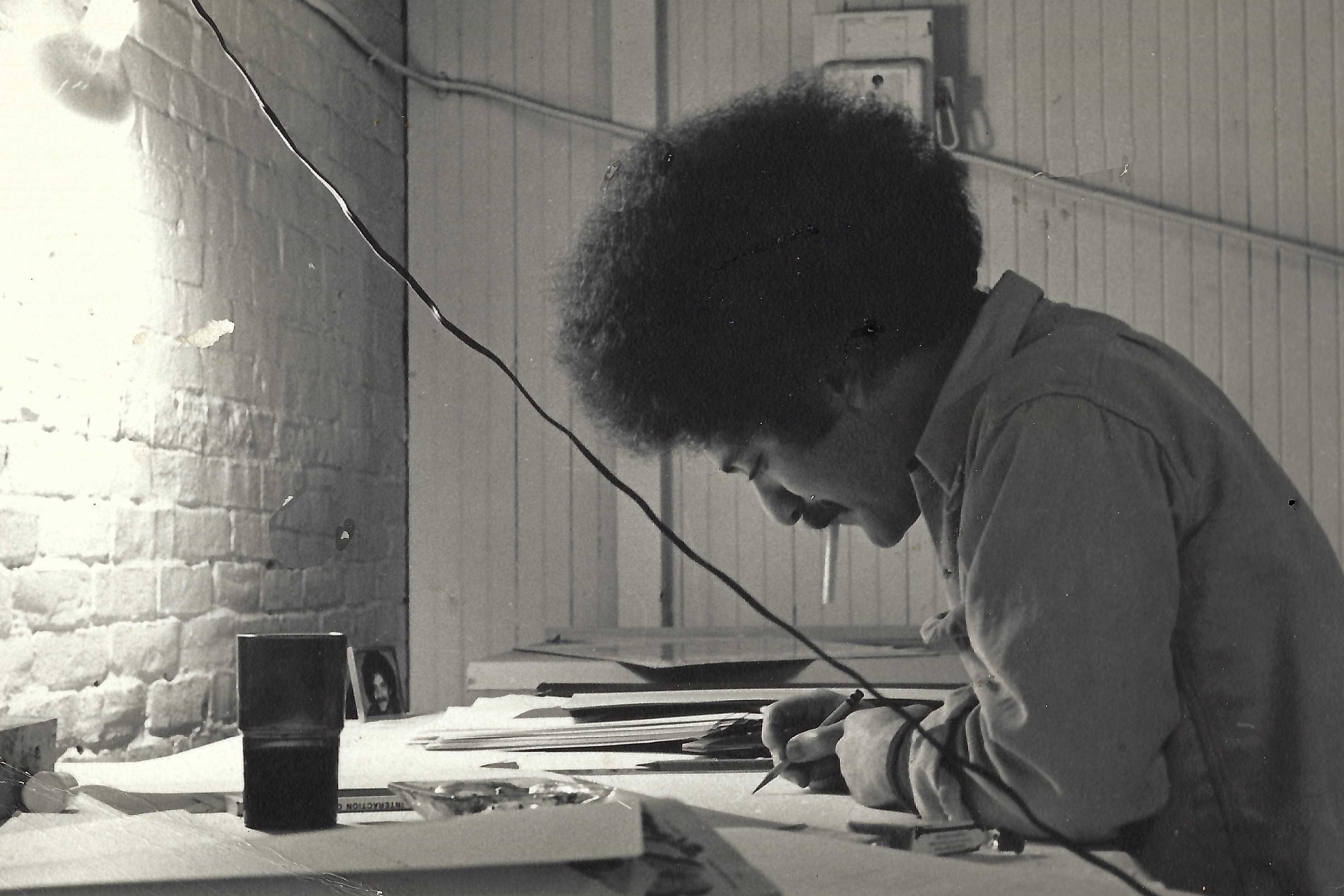 David Sipress seen drawing in 1969