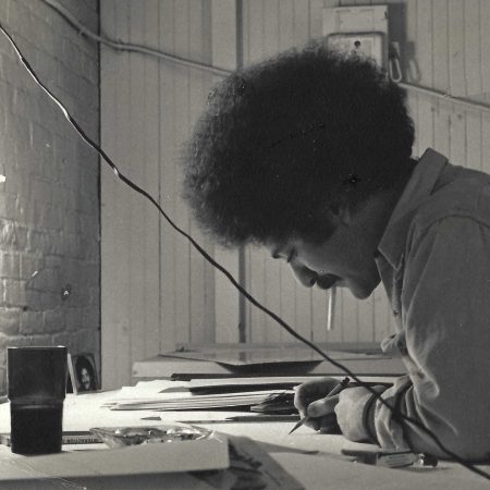 David Sipress seen drawing in 1969