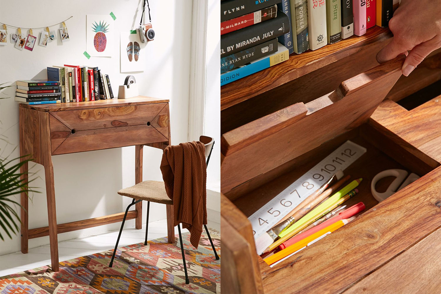 two images of urban outfitter furniture