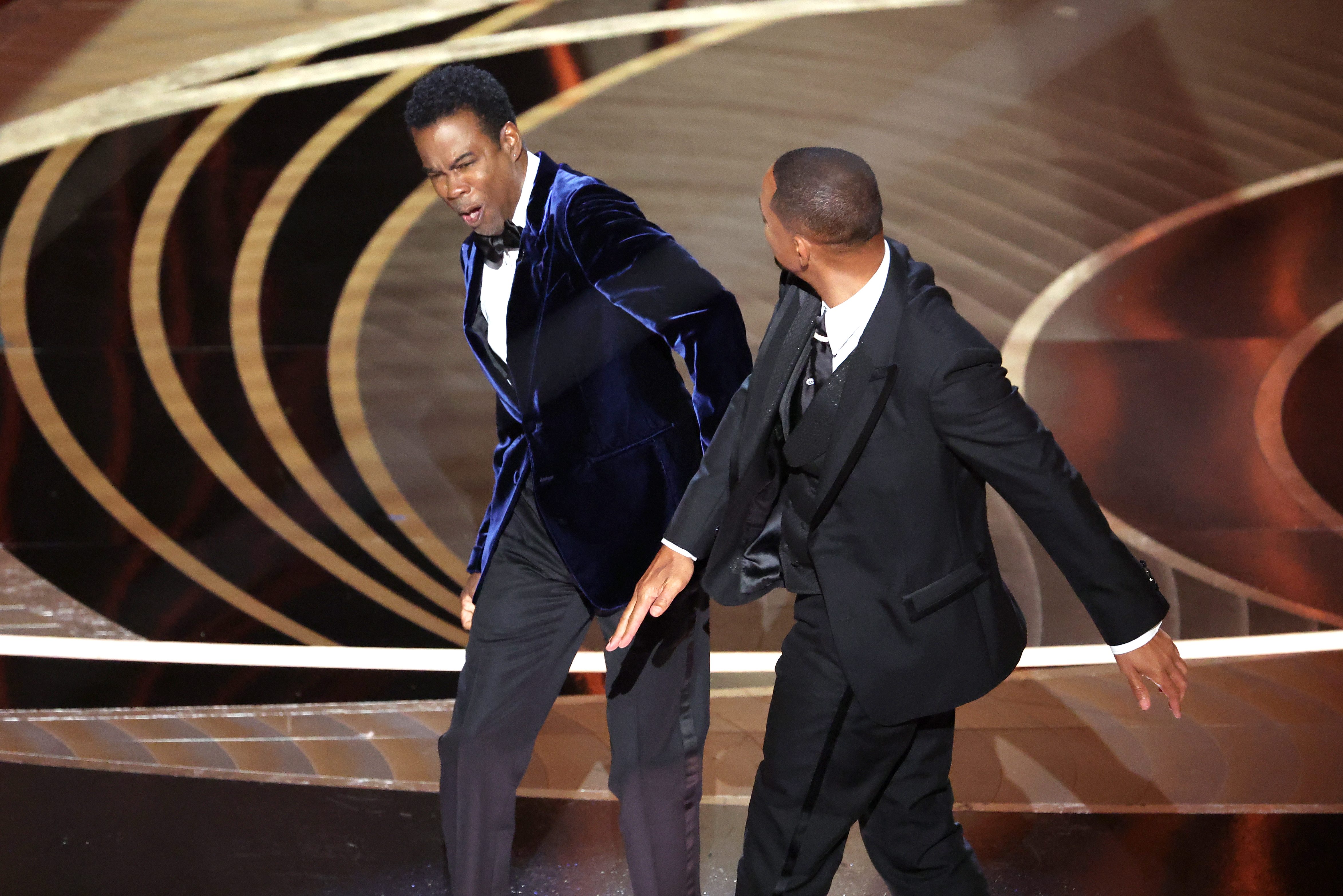 Will Smith slaps Chris Rock at the 94th Academy Awards.