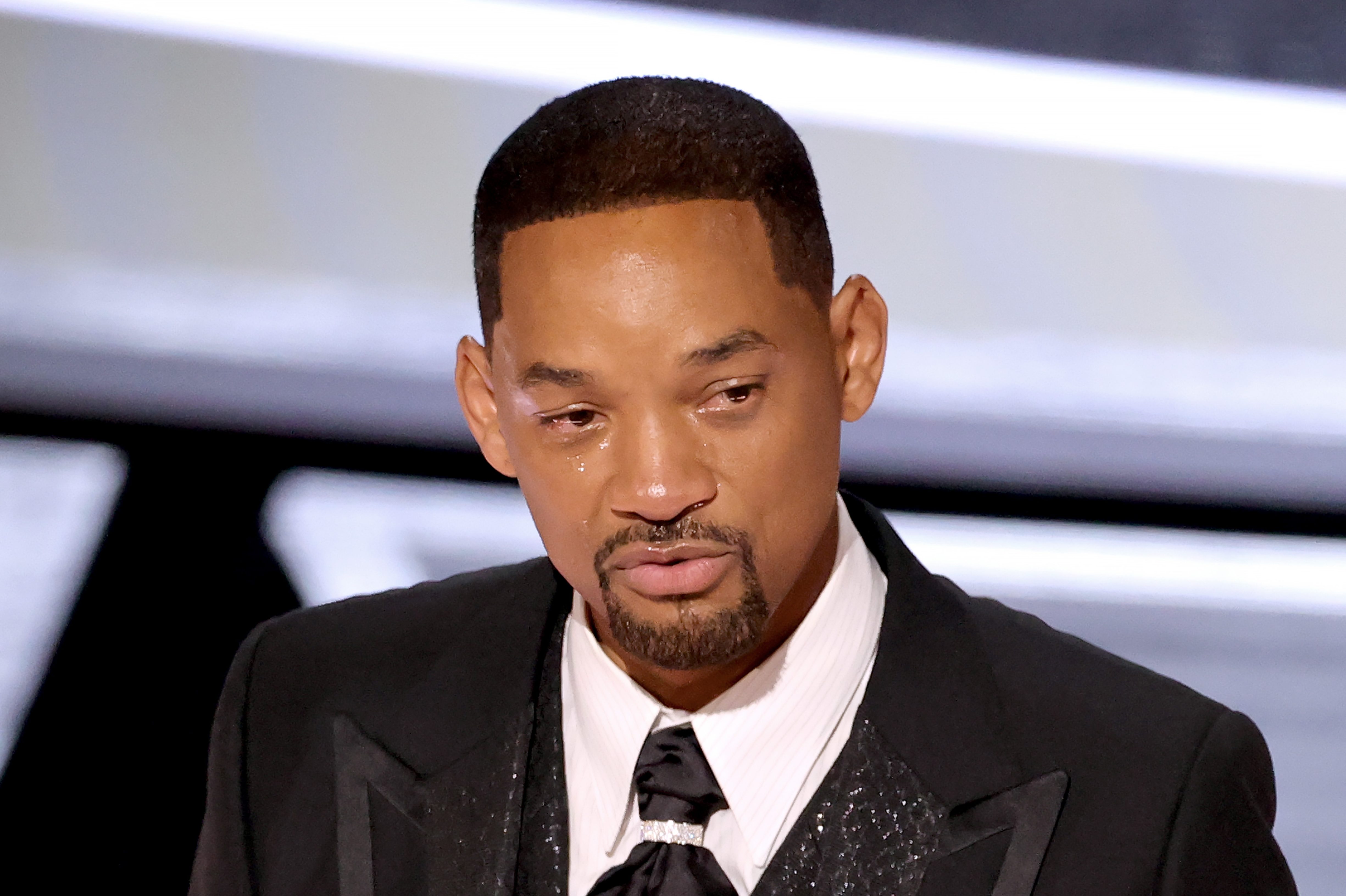 Will Smith accepts the Actor in a Leading Role award for ‘King Richard’ onstage during the 94th Annual Academy Awards.