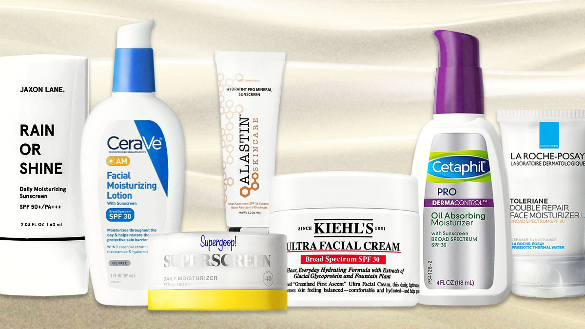 A sampling of the best moisturizers with SPF for men