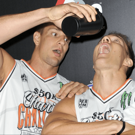 Rob and Chris Gronkowski attend the Monster Energy Charity Challenge in 2019.