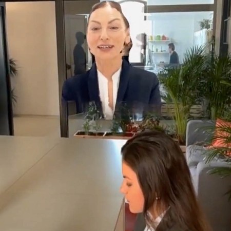 A hologram image at a meeting via Matsuko, a new startup hologram tech company