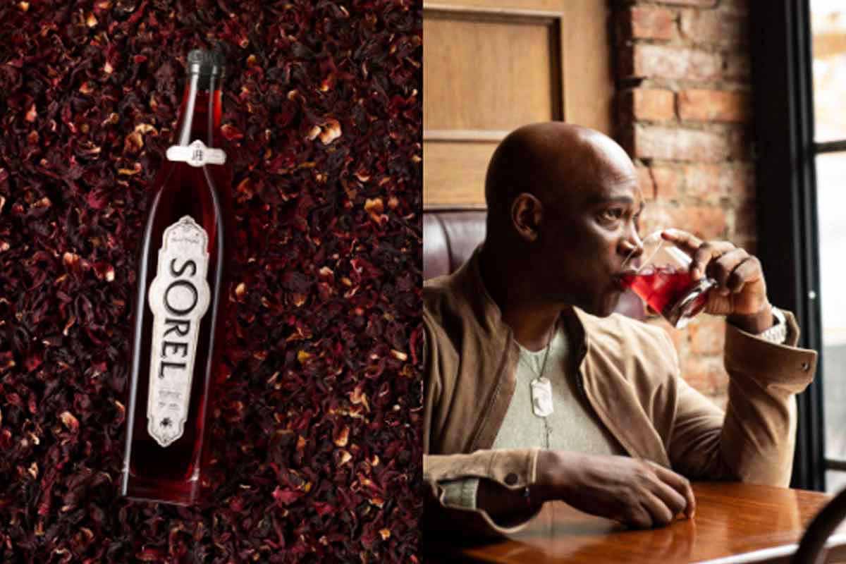 A bottle of Sorel liquor and Sorel founder Jackie Summers