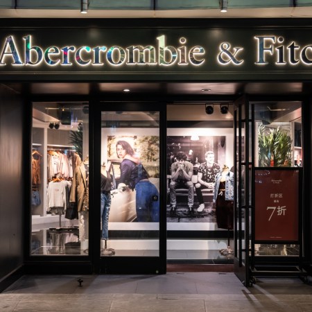 American lifestyle retailer Abercrombie & Fitch store and logo seen in Shanghai.