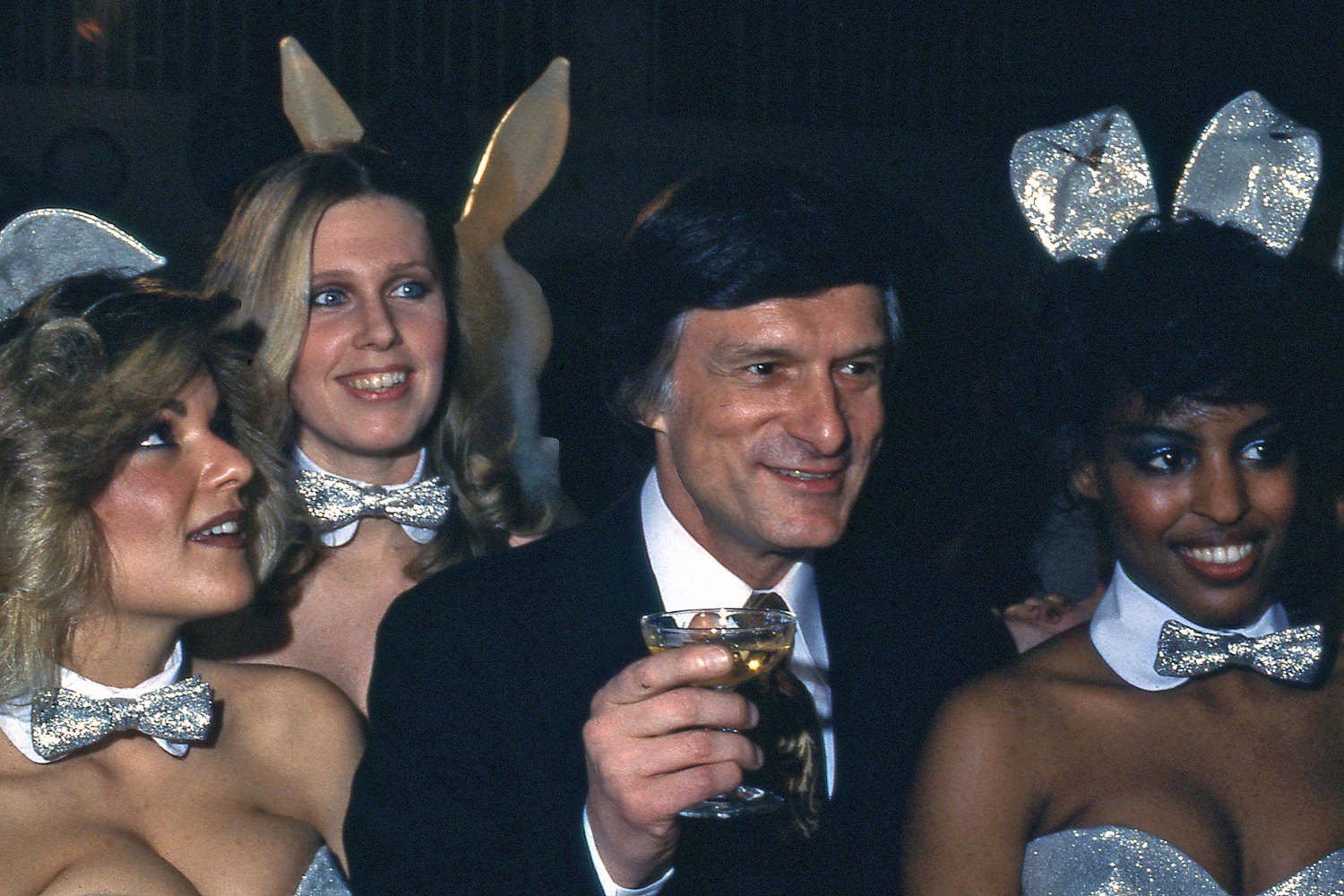 Hugh Hefner of Playboy celebrates the 25th Anniversary of Playboy at the National Press Club in Washington, DC