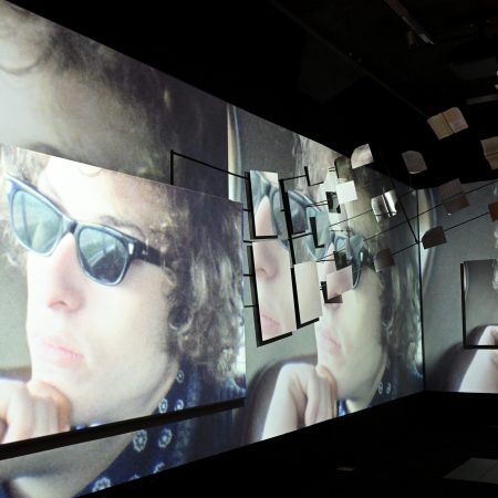 Exhibit on display at the Bob Dylan Center grand opening on May 05, 2022 in Tulsa, Oklahoma.