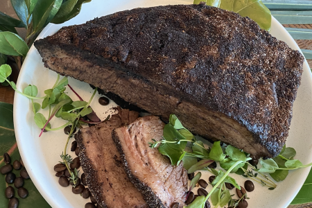 The brisket chef Massimo De Francesca carves up in the Cayman Islands