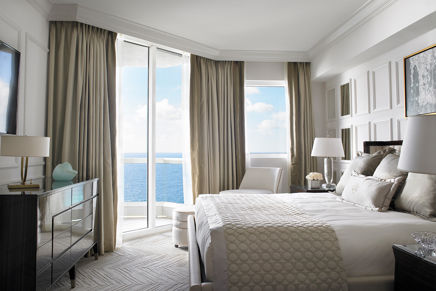 Interior of Acqualina Suite