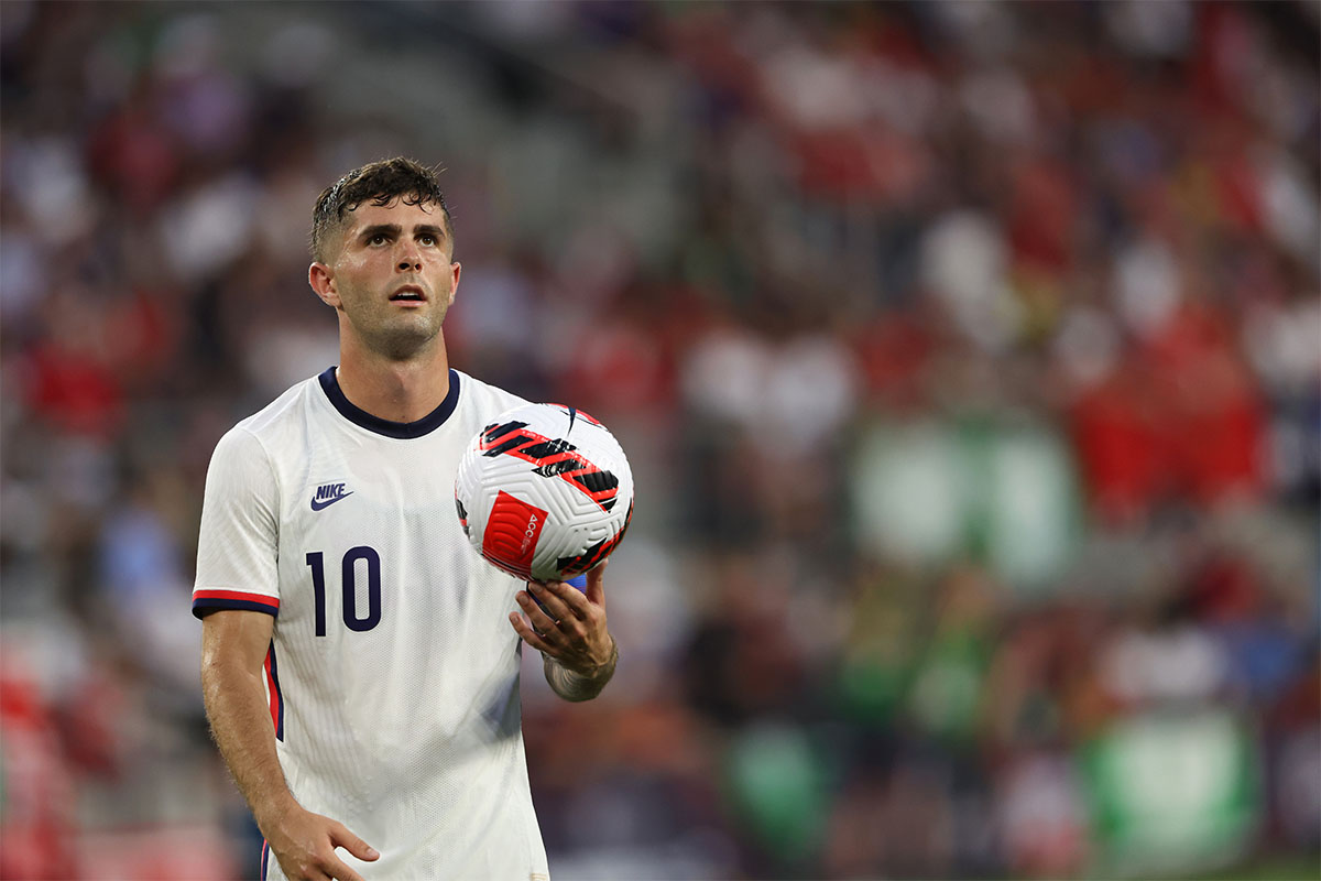 Christian Pulisic walking off the pitch. After a friendly game against Morocco on Wednesday in Cincinnati, Ohio, Captain America is hoping for more support from American fans in the lead up to the World Cup in Qatar.