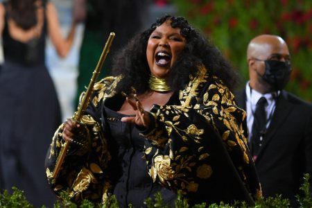 Lizzo is seen at The 2022 Met Gala Celebrating "In America: An Anthology of Fashion" on May 2, 2022 in New York City.