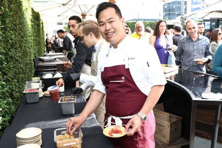 Buddha Lo works the FYC event at the NBCU FYC House.